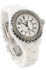Chanel white j12 diamond - chanel, mm
