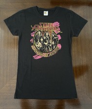 Steel Panther Womens T-Shirt Supersonic Sex Machine Band Tee Black Size Large