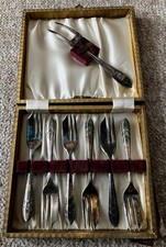 6 x Silver Plated Cake Pastry Forks EPNS A1 Sheffield England Vintage