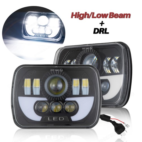 5x7 7x6 led headlight drl - 5x7",