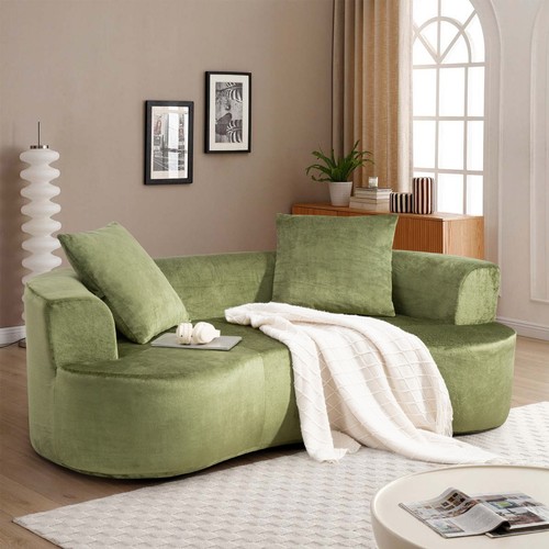 Curved cloud sofa velvet - sofa,