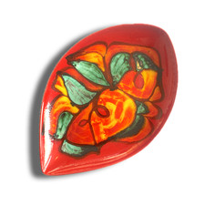 Poole Pottery Delphis Teardrop Dish, Shape 91, by Angela Wyburgh- Mid-Century