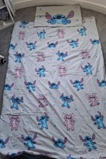 Disney Stitch Angel Single Bedding Duvet Cover & Pillowcase. Fitted sheet 