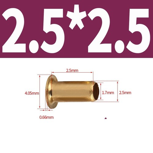 Brass tubular rivets hollow - brass,