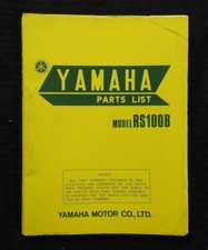 1974 1975 YAMAHA "100cc RS100B" MOTORCYCLE PARTS CATALOG MANUAL VERY NICE SHAPE