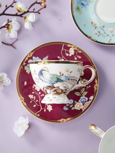 Bone china elegant peacock - elegant,