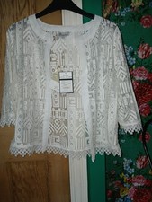 PARAMOUR Ivory LACE Jacket / Shrug BRIDAL , OCCASION Size S UK 10  - BNWT