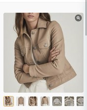 Reiss Piper Leather Jacket in