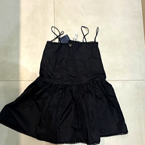 Prada black silk satin - black,