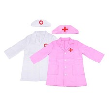 Kids Doctors Nurse Coat Uniform Childrens Girls Boys Fancy Dress Costume Outfit