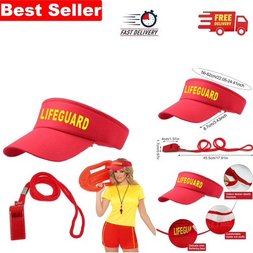 Vibrant red lifeguard hat - vibrant,