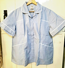 Blue Stripe Tunic Nurse Medical Dental Therapist Healthcare Uniform 42" Size 16