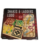 Wooden Snakes & Ladders and Ludo Game-Free Postage/Brand New