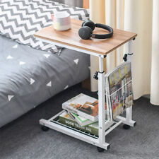 Portable Adjustable Mobile Over Bed Table Hospital Overbed Aid Chair Laptop Tray