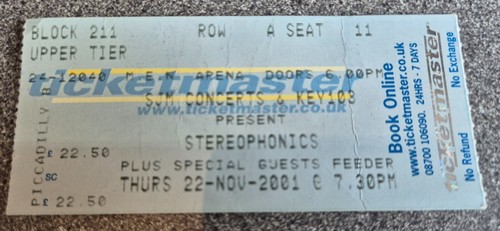 Used ticket stereophonics - ticket:, **