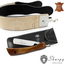 LEATHER SHARPENING STROP STRAP HANGING BELT  STRAIGHT CUT THROAT SHAVING RAZOR