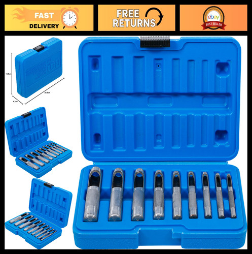 Piece hole punch set - 9-piece, 3-12mm
