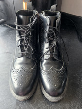 Dr. Martens Delphine Brogue Boot, Black, Leather, Size 7, Great Condition