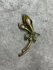 Vintage Gold Tone Calla Lily