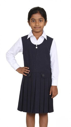 New girls button pinafore - ,
