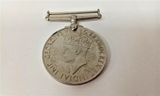 Vintage WWII British War Medal 1939-1945 Silver Military Award