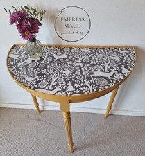 Half Moon Painted Side Table