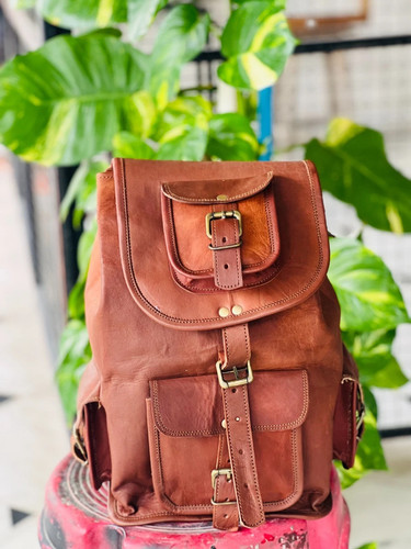 Leather backpack bag rucksack - bag,