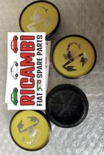 Yellow Fiat Wheel Center Cap