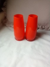 Vintage Orange Glass Vases