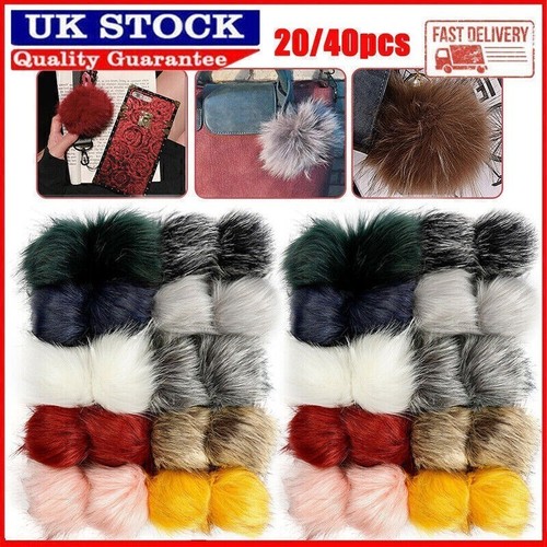 40pcs faux fur - fur, poms