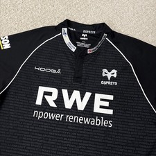Kooga Neath Swansea Ospreys S/Sleeve Rugby Shirt Size 3XL XXXL 10th Anniversary