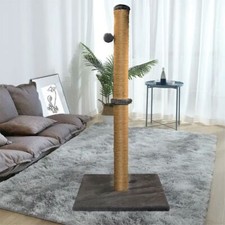74CM TALL LARGE CAT SCRATCHING POST STRONG NATURAL SISAL POLE HEAVY DUTY BASE UK