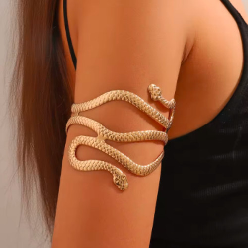 Gold twisted snake arm - gold,