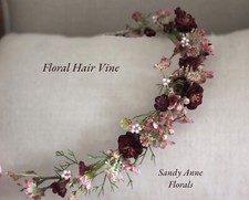 Silk Floral Hair Vine Wedding