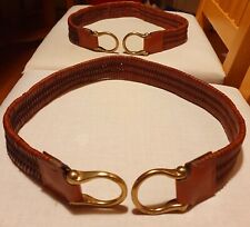 🖤MULBERRY HOME X2 CURTAIN REAL LEATHER TIEBACKS HOLDBACKS - EXTREMELY RARE