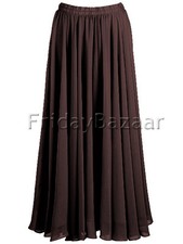 Women Lady Pleated Chiffon