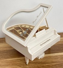 Music Box Piano Wind-Up White