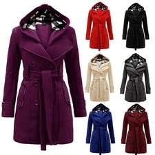 Women's Check Hooded Belted