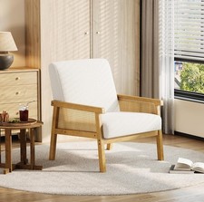 Rattan accent chair with pad - chair,