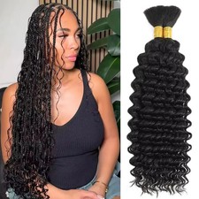 Deep Wave Bulk Human Hair for