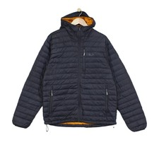 Rab Microlight Alpine Jacket Mens Size XL Grey Down Hooded Full Zip