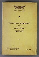 AVRO YORK OPERATORS HANDBOOK TYPE 685 AIRCRAFT JULY 1946 BOAC RAF A V ROE