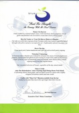 Paul Darrow signed "MENU" An Evening with Paul Darrow -Food for Thought COA31387