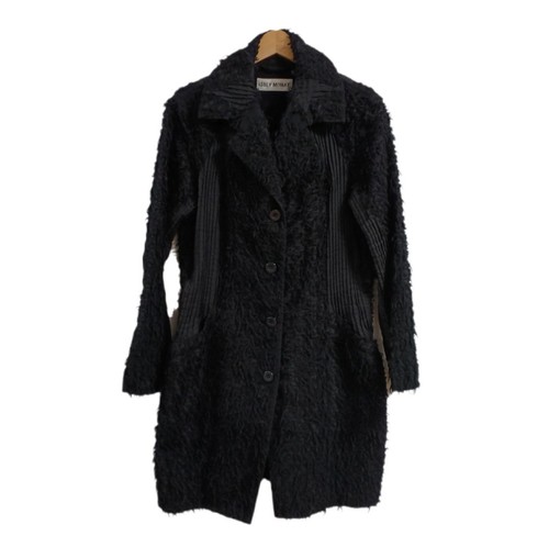 Issey miyake black - shaggy, coat