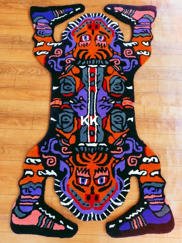 Tibetan tiger rugs handmade - tibetan,