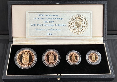 1989 gold proof set elizabeth - gold,