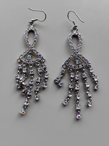 Diamante dangling earrings - diamante,