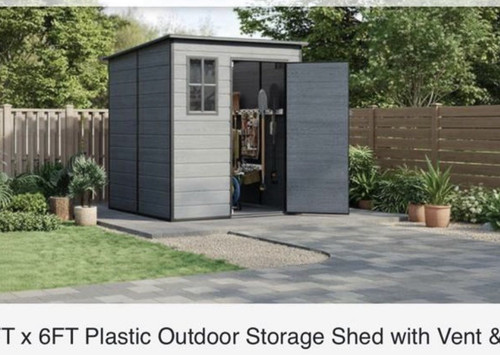 6ft grey plastic storage - 6ft,