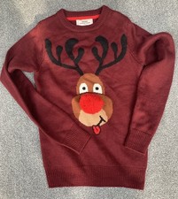9.	NEXT. Junior Men’s Christmas Rudolph jumper with pom-pom nose. XS