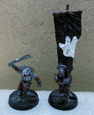 Warhammer Lord of the Rings MESBG Isengard - metal Uruk-hai Commanders x2